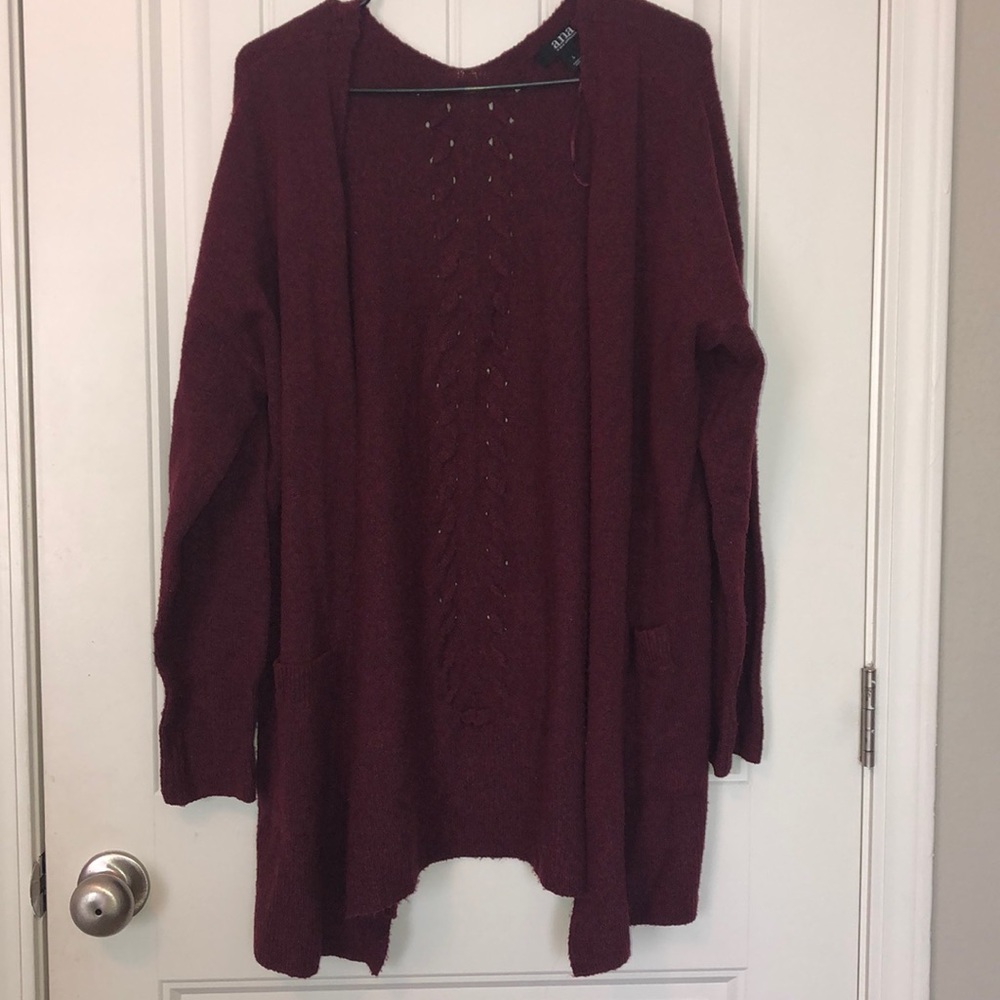 Maroon cardigan